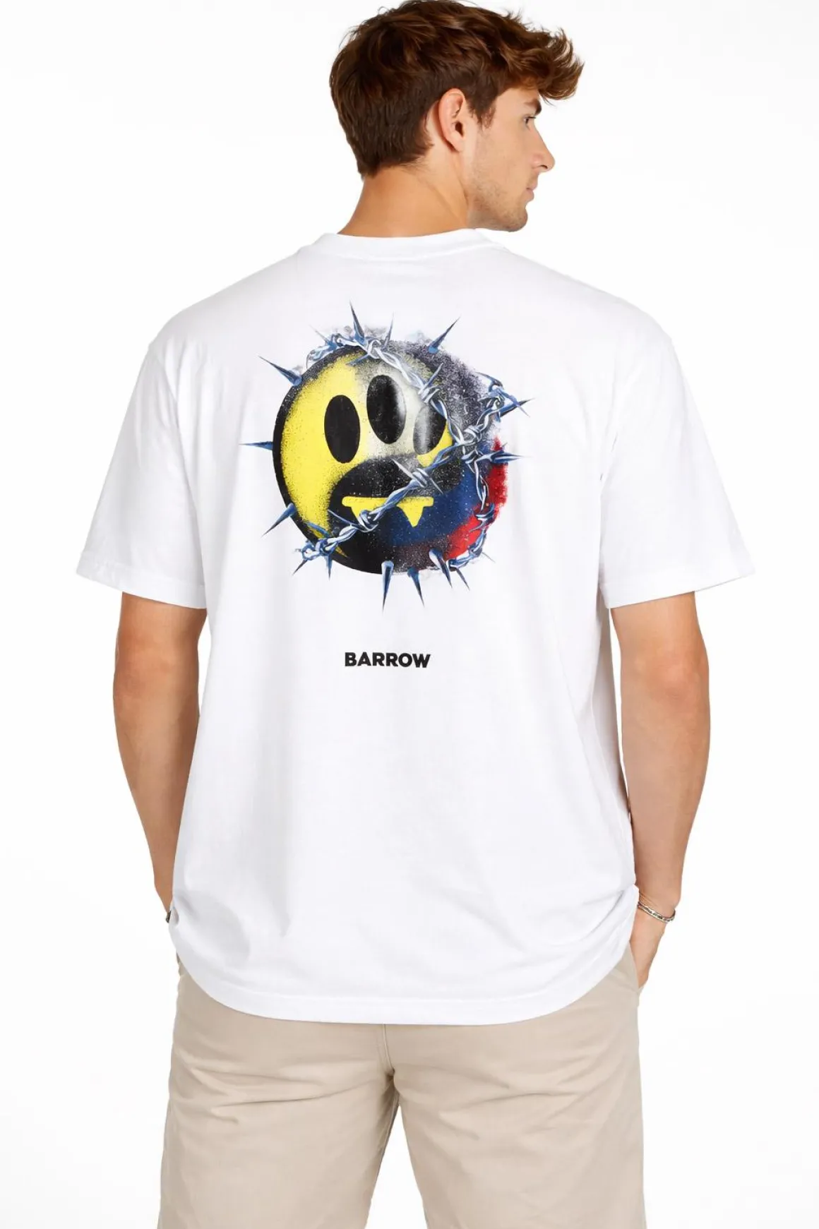 Barrow T-Shirt Uomo BRW Logo Spinato