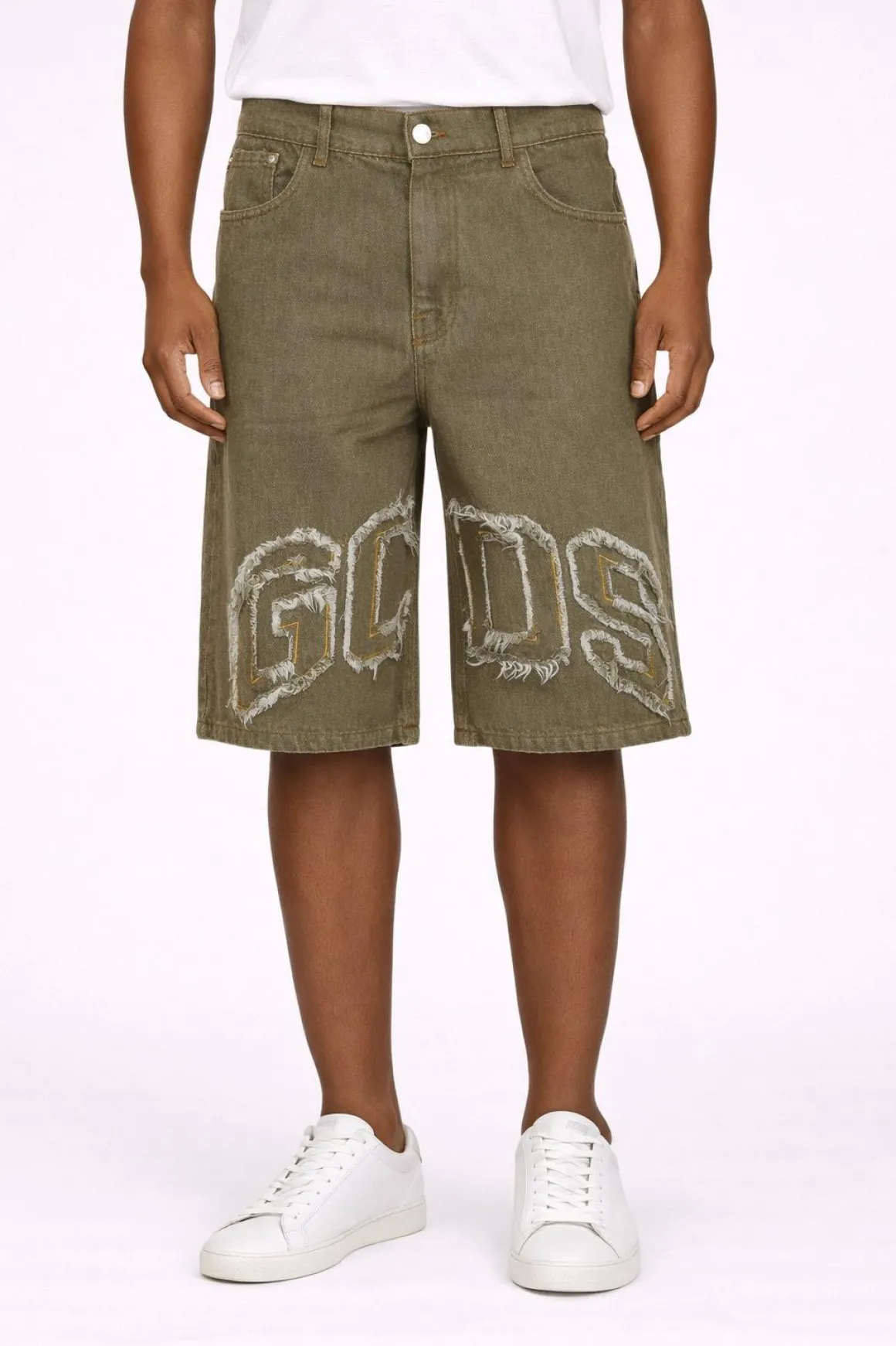 Bermuda Uomo Denim con Logo lounge frange