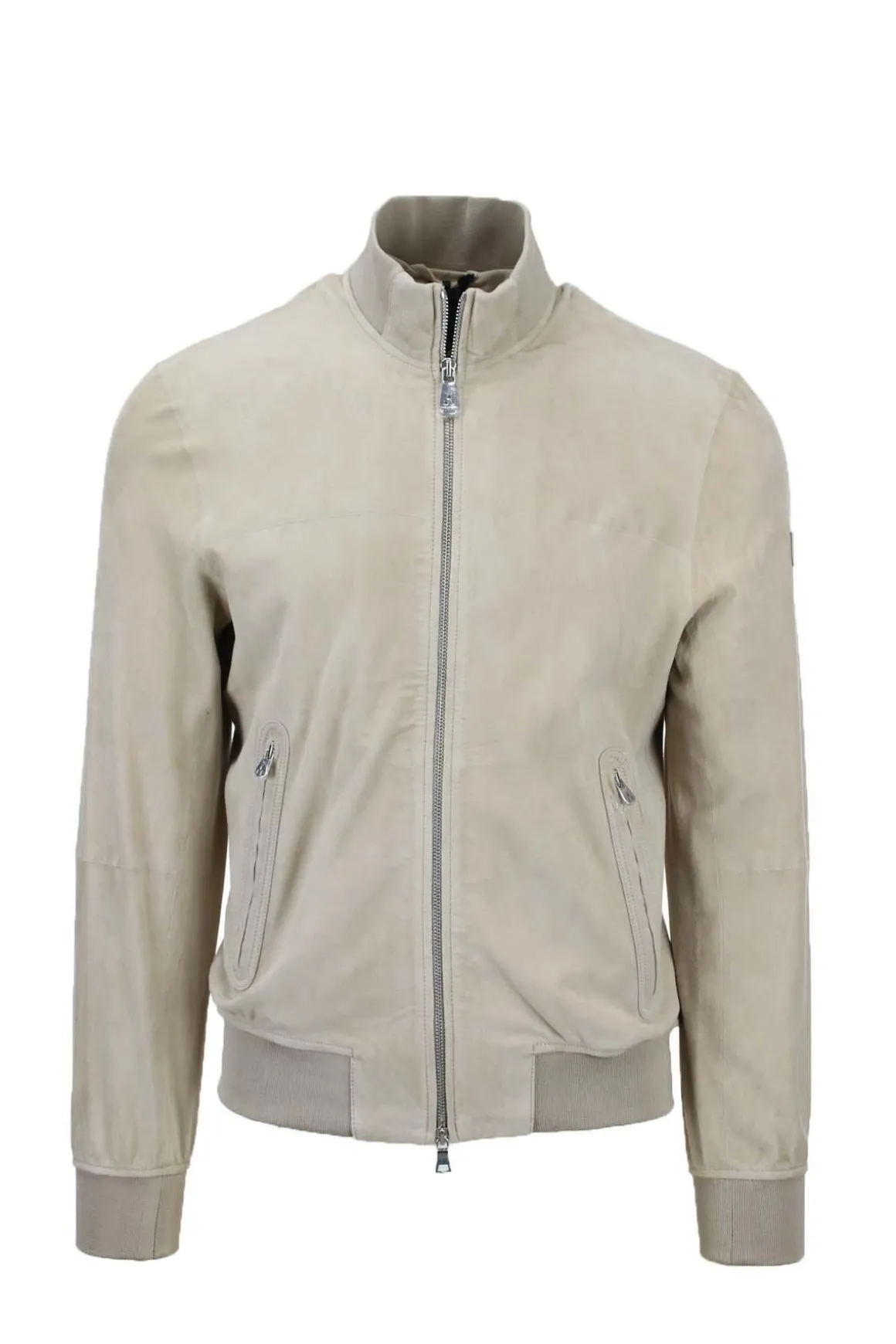 Bomber in pelle scamosciata