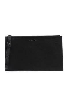 Busta grande con polsiera in pelle micron