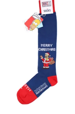 Calze lunghe fantasia Homer Santa Clauss