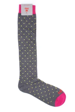 Calze lunghe fantasia pois
