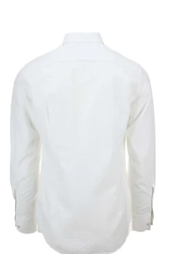 Camicia a righe in cotone seersucker