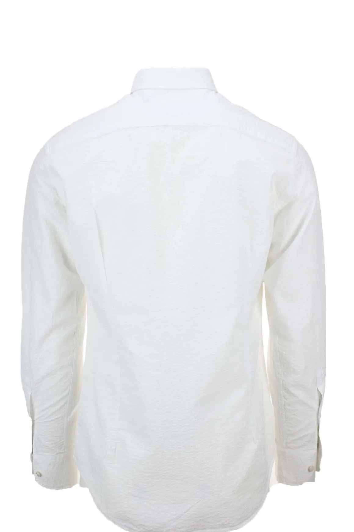 Camicia a righe in cotone seersucker