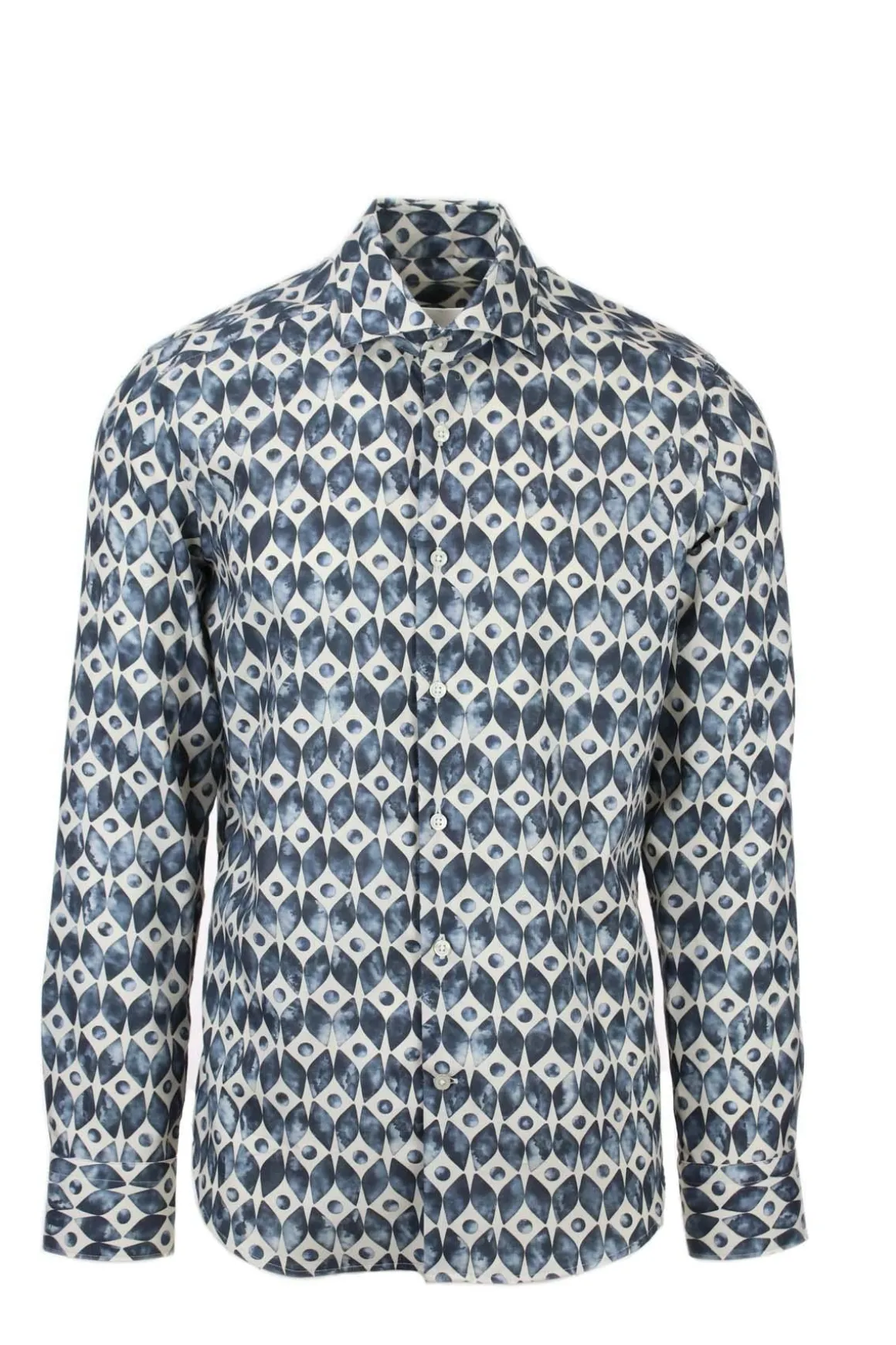 Camicia fantasia in tessuto tecnico