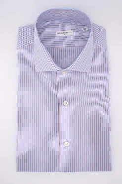 Camicia in cotone a righe multicolor