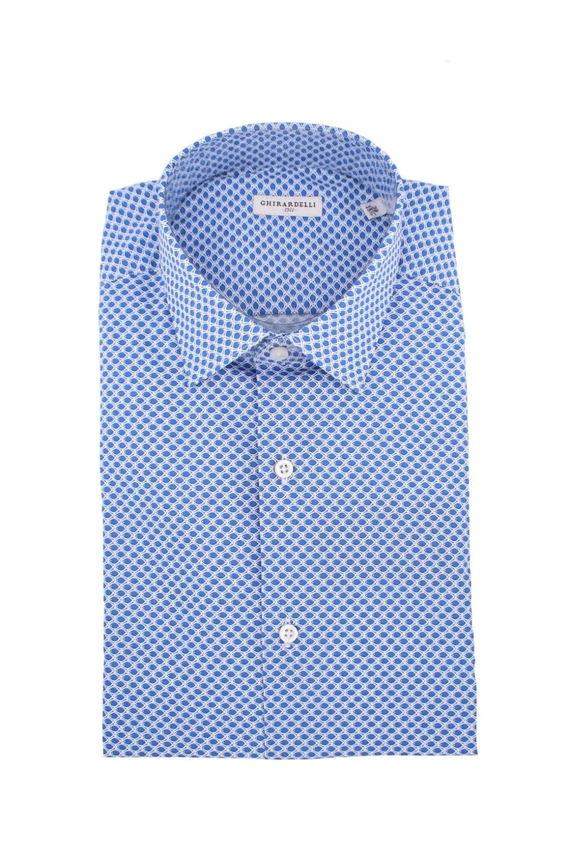 Camicia in cotone micro fantasia