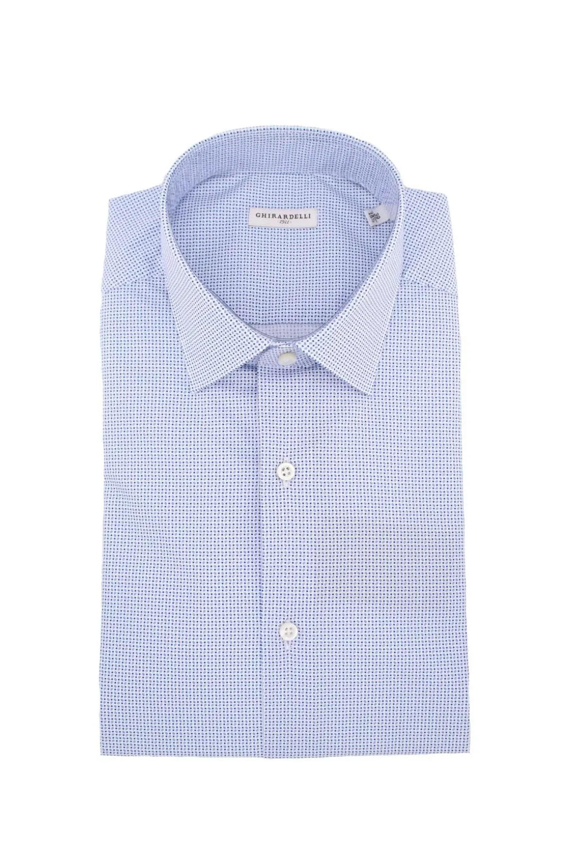 Camicia in cotone micro fantasia