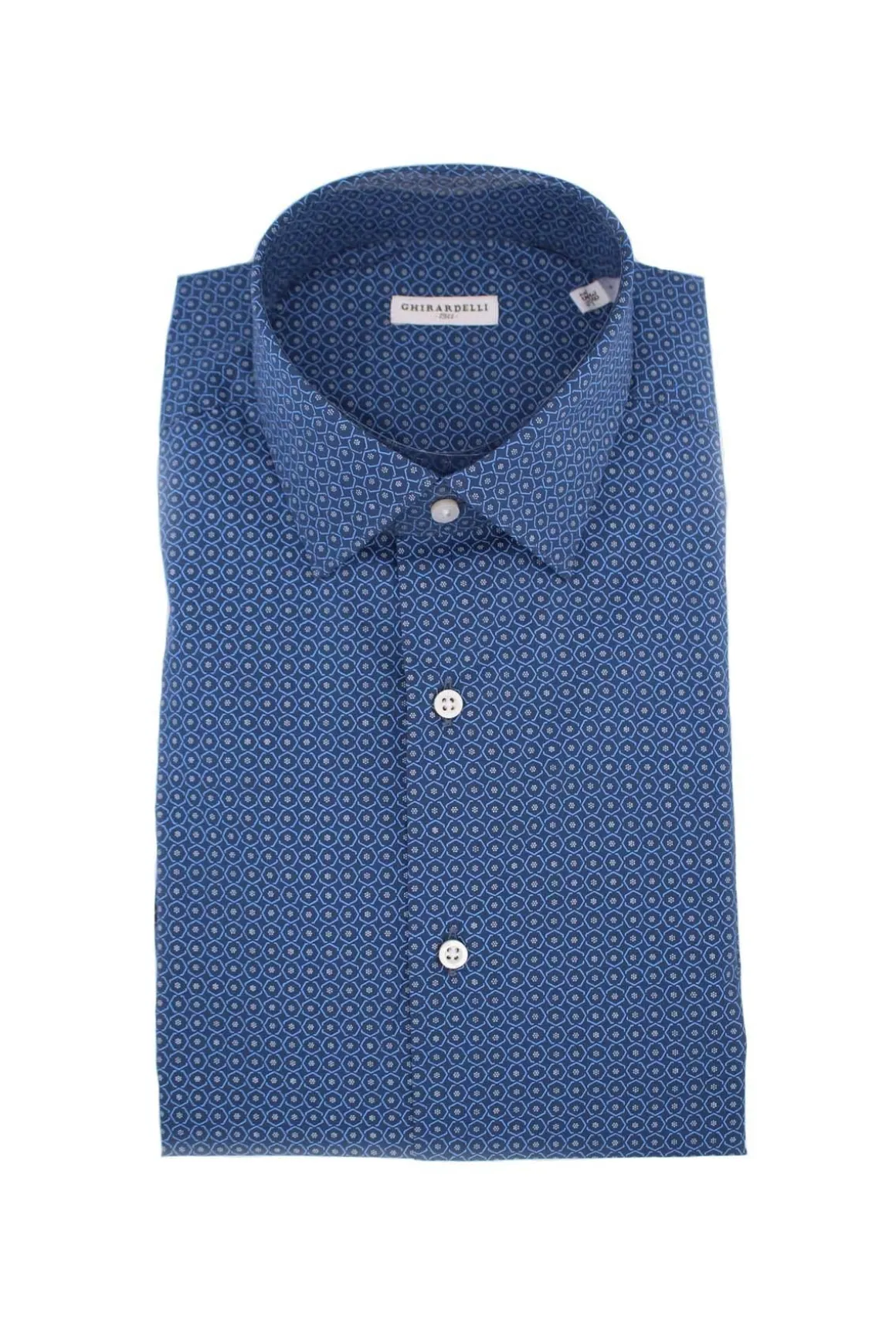 Camicia in cotone microfantasia