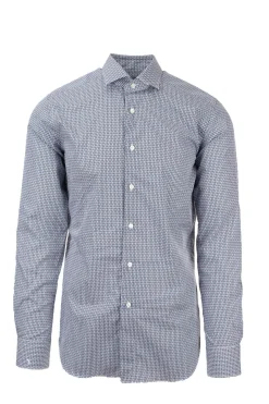 Camicia in cotone microfantasia