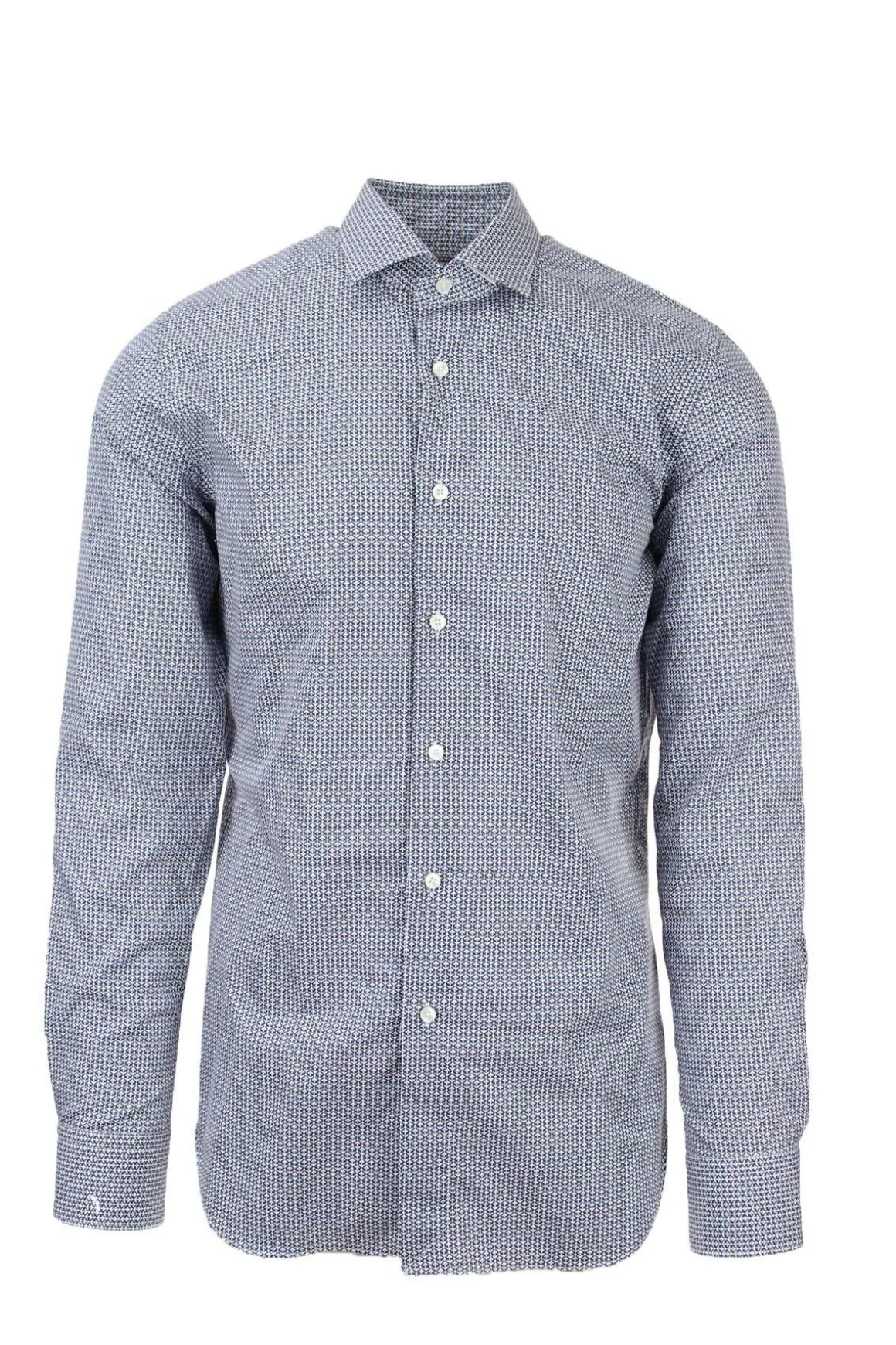 Camicia in cotone microfantasia