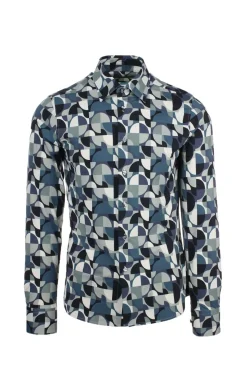 Camicia in tessuto tecnico fantasia