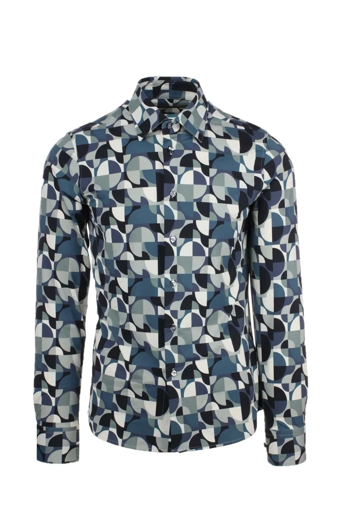 Camicia in tessuto tecnico fantasia