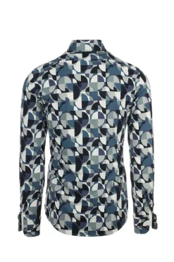 Camicia in tessuto tecnico fantasia