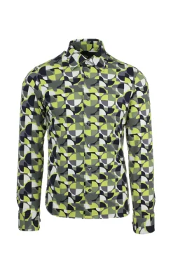 Camicia in tessuto tecnico fantasia