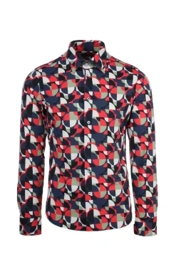 Camicia in tessuto tecnico fantasia