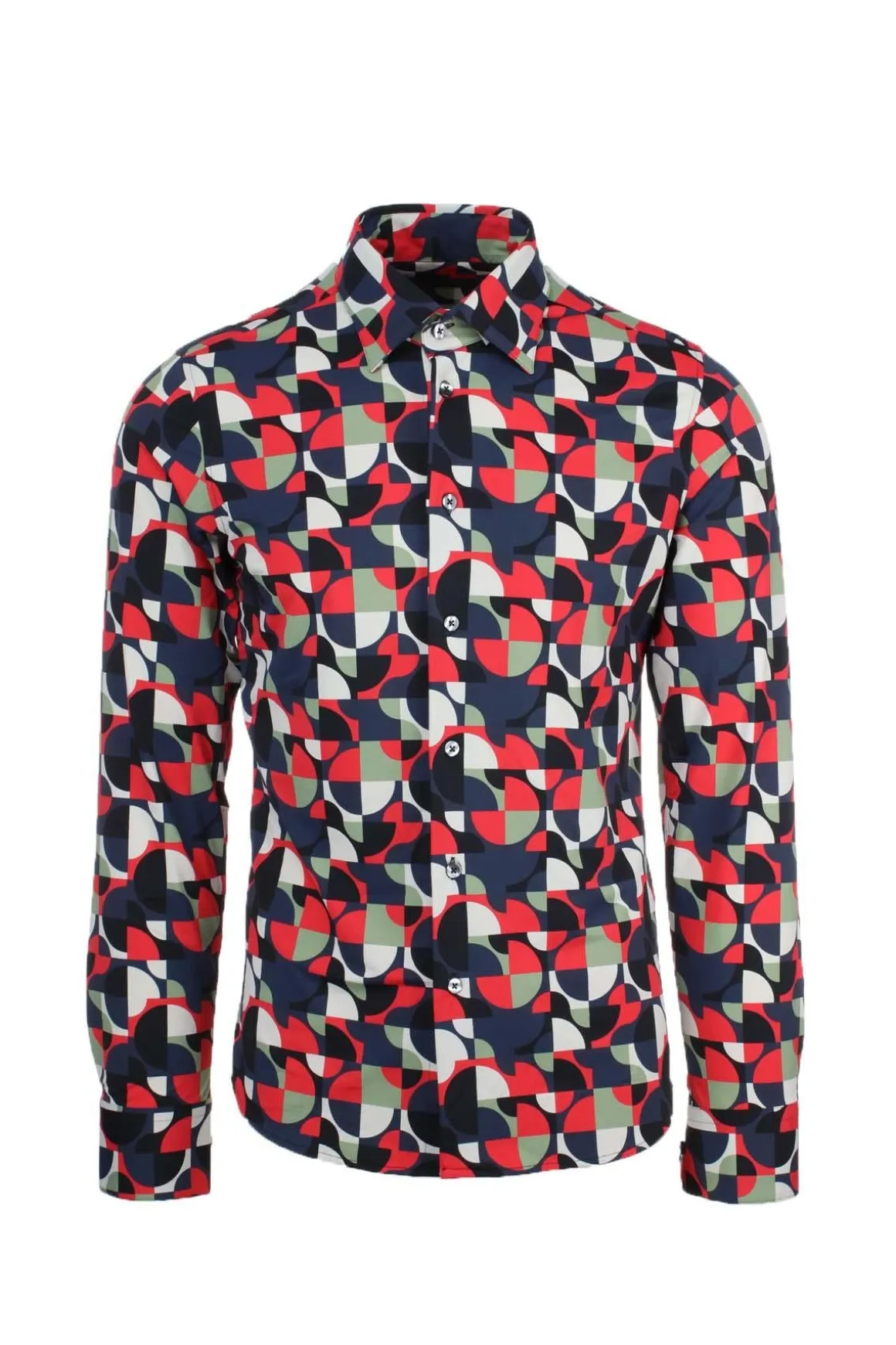 Camicia in tessuto tecnico fantasia