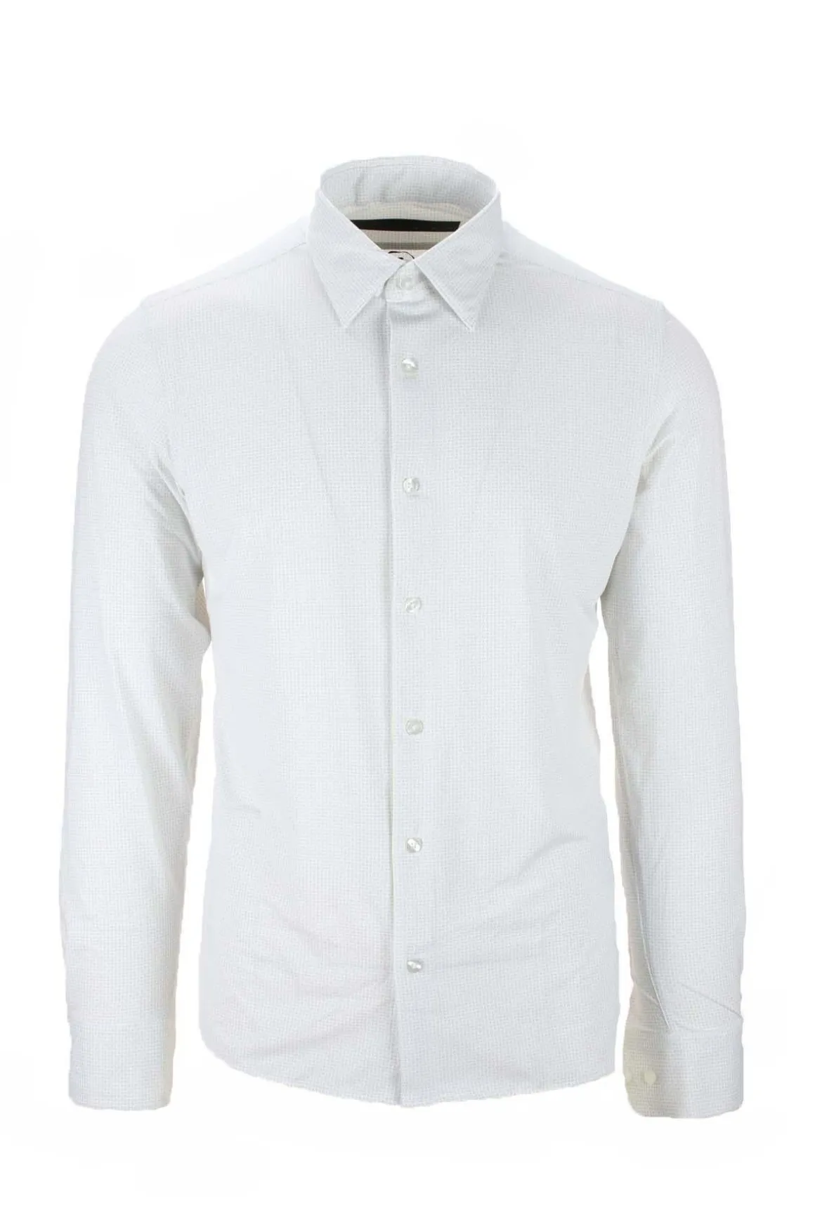 Camicia in tessuto tecnico micro fantasia