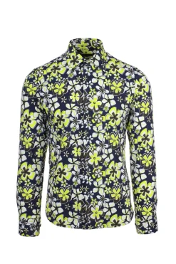 Camicia in tessuto tecnico fantasia