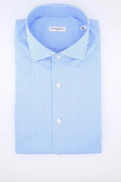 Camicia manica lunga in cotone righe