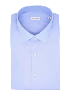 Camicia manica lunga in cotone unito