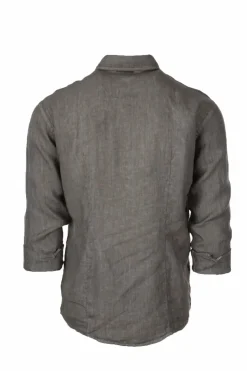 Camicia manica lunga lino lavato