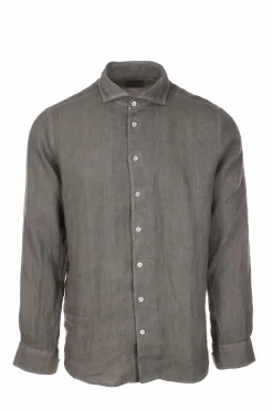 Camicia manica lunga lino lavato