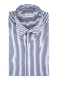 Camicia manica lunga riga in cotone