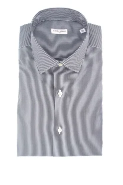Camicia manica lunga riga in cotone