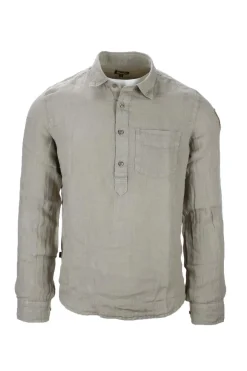 Camicia serafino in lino