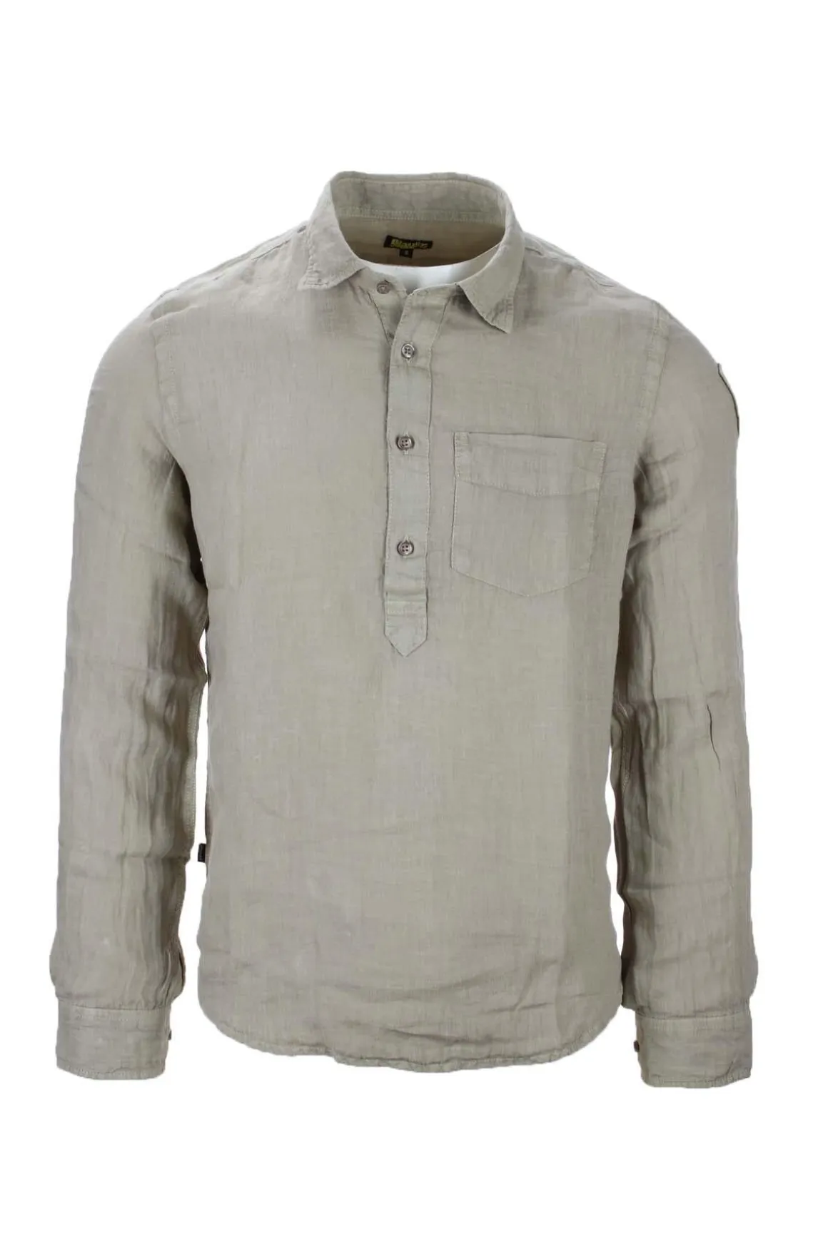 Camicia serafino in lino