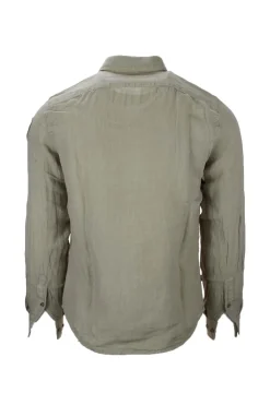 Camicia serafino in lino