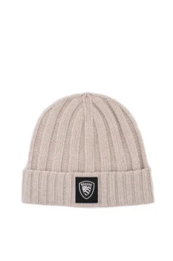 Cappellino in lana con risvolto