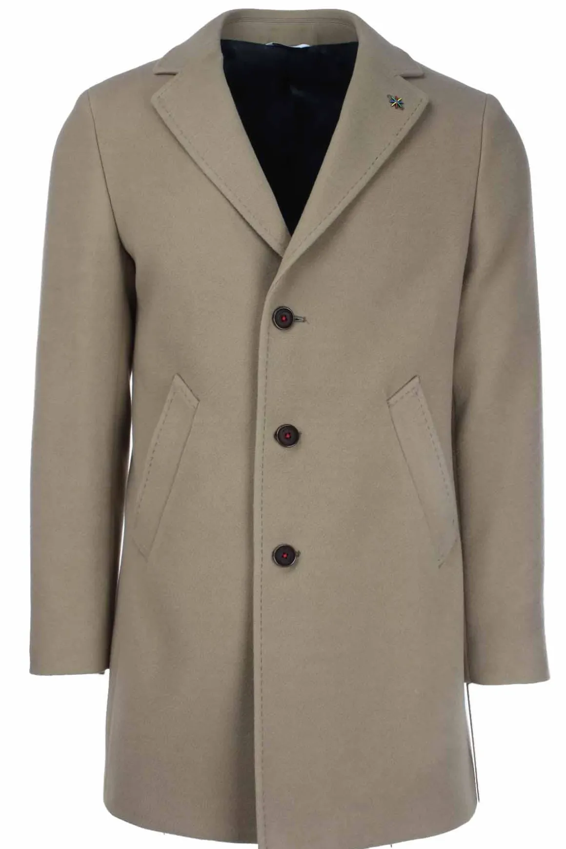 Cappotto in lana unito