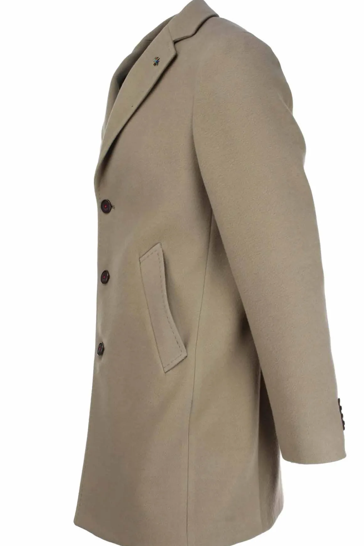 Cappotto in lana unito