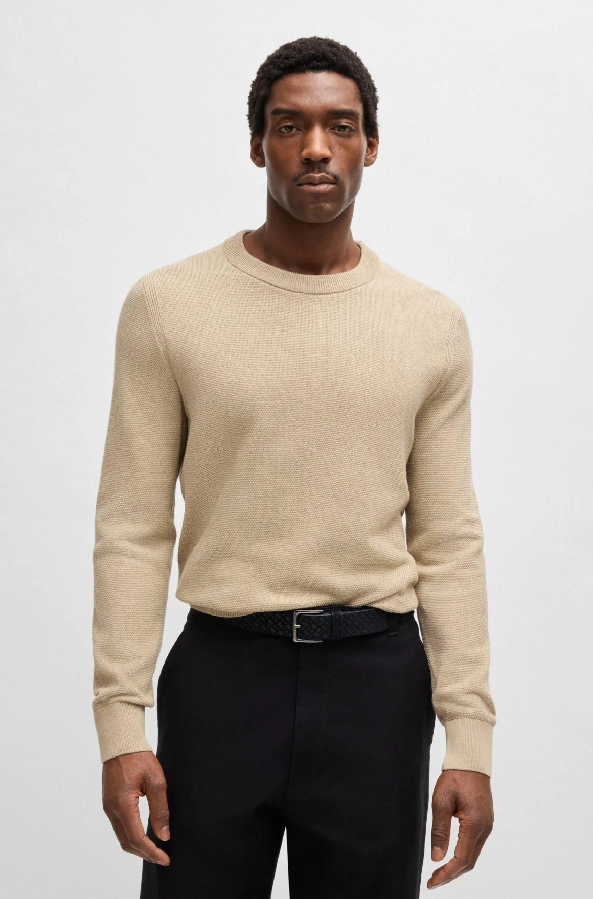 Cintura in pelle scamosciata con monogramma