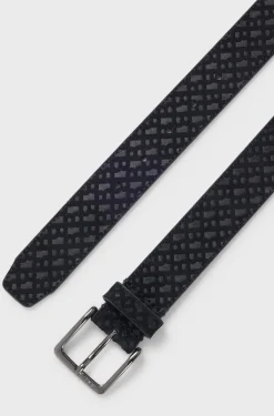 Cintura in pelle scamosciata con monogramma