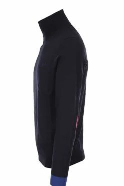 Dolcevita in lana con toppe in contrasto