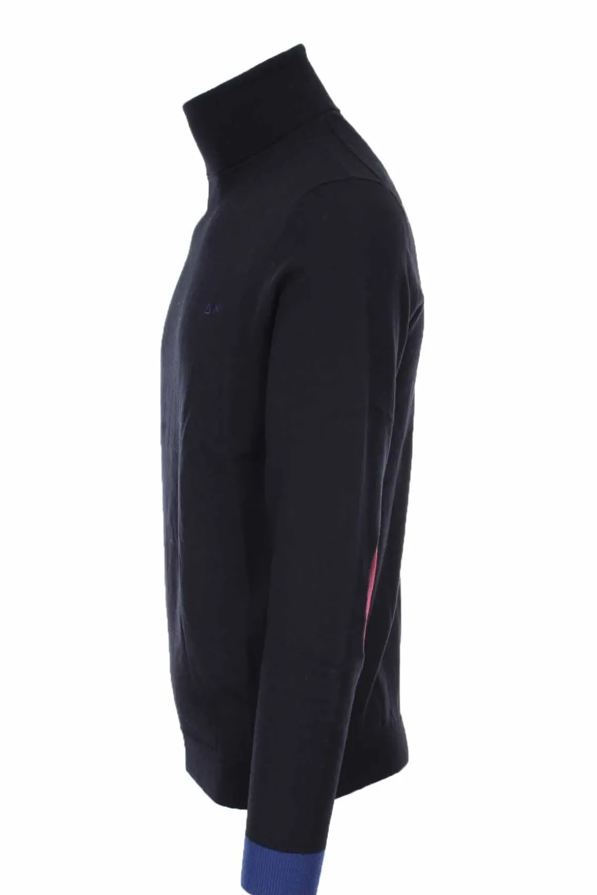 Dolcevita in lana con toppe in contrasto