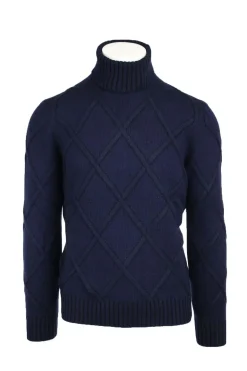 Dolcevita in lana intarsi a rombi