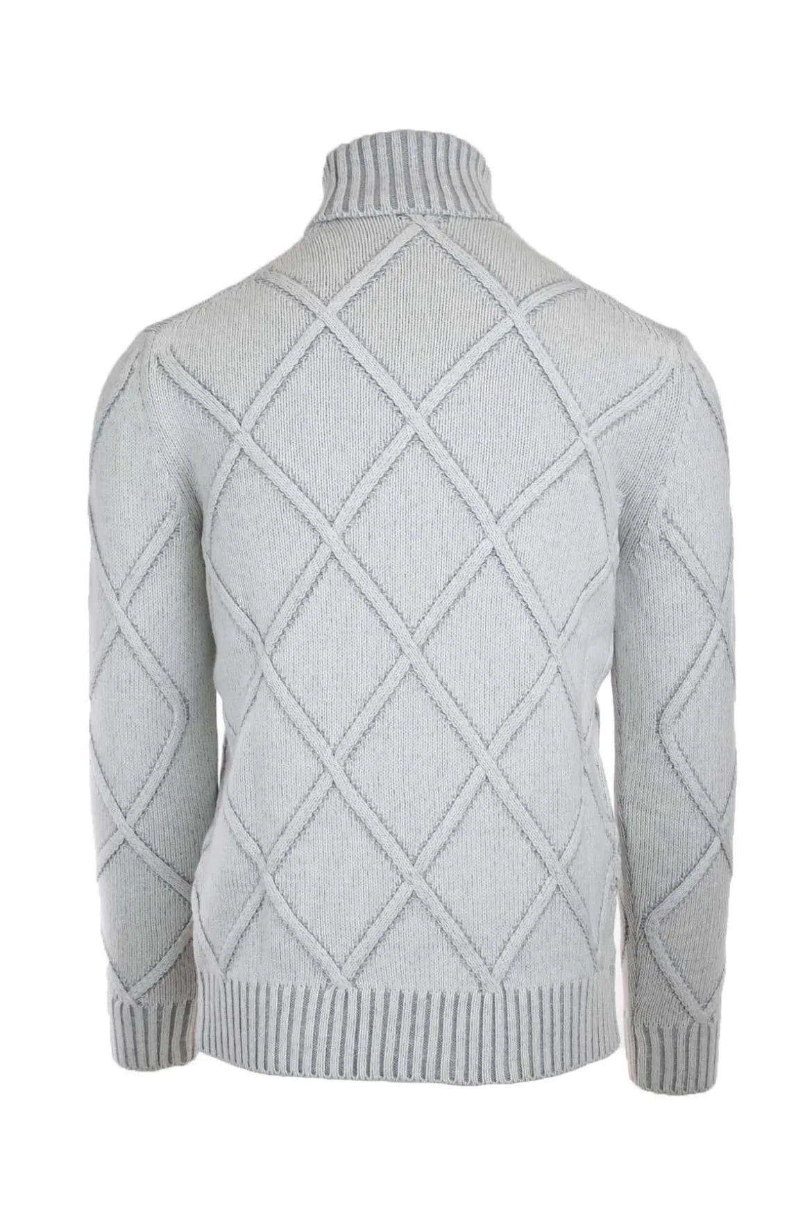 Dolcevita in lana intarsi a rombi