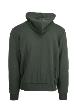 felpa cardigan zip con cappuccio