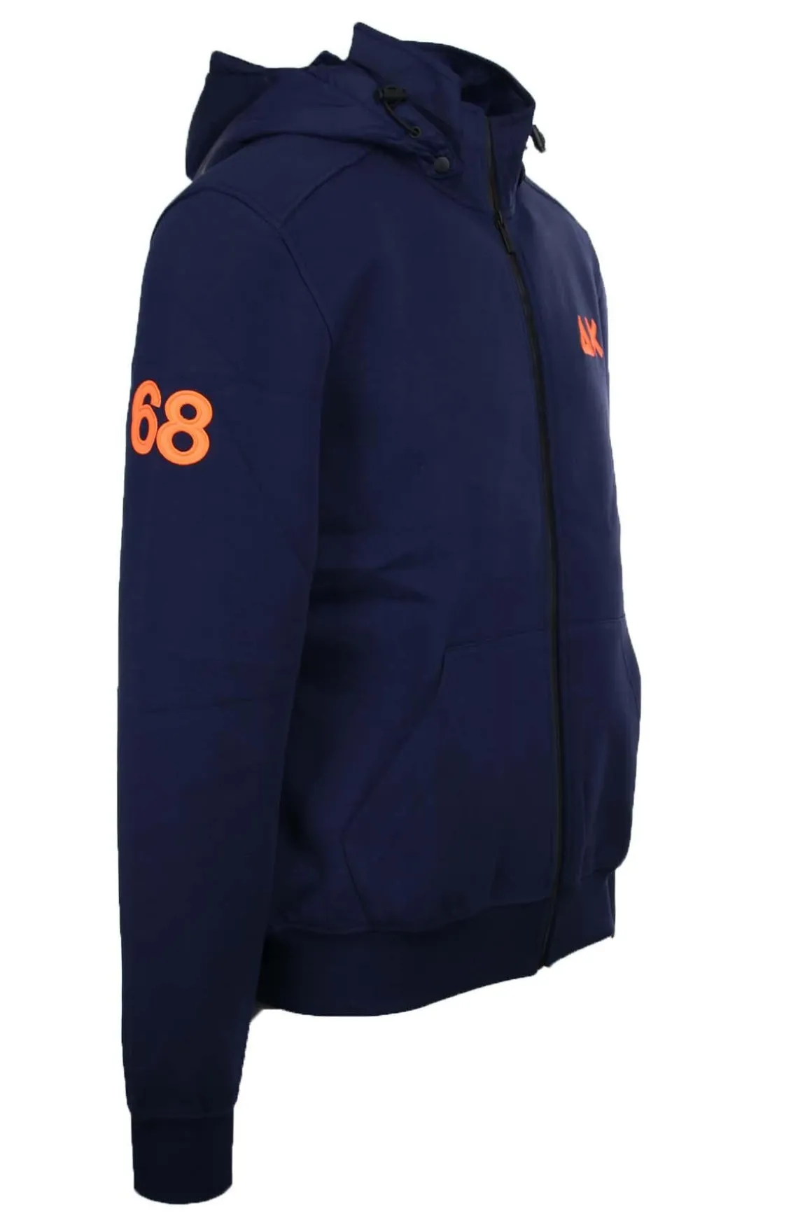 felpa cardigan zip con cappuccio dettagli fluo