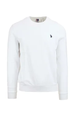 Felpa girocollo in cotone con logo