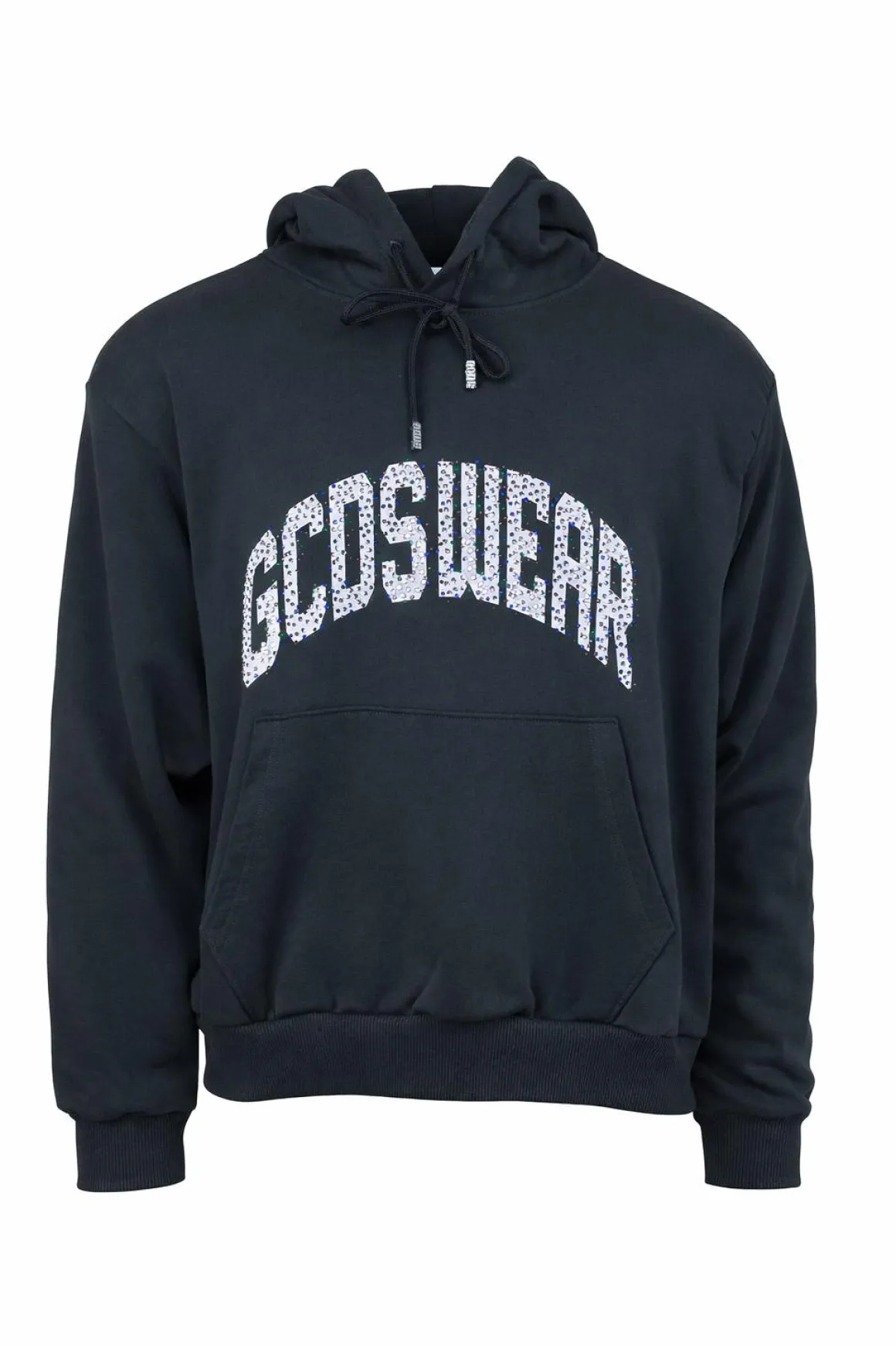 Felpa Hoodie GCDS Uomo con Logo Frontale Glitterato