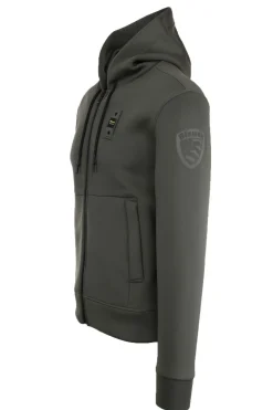 Felpa zip in neoprene con cappuccio COLBY NEOPRENE