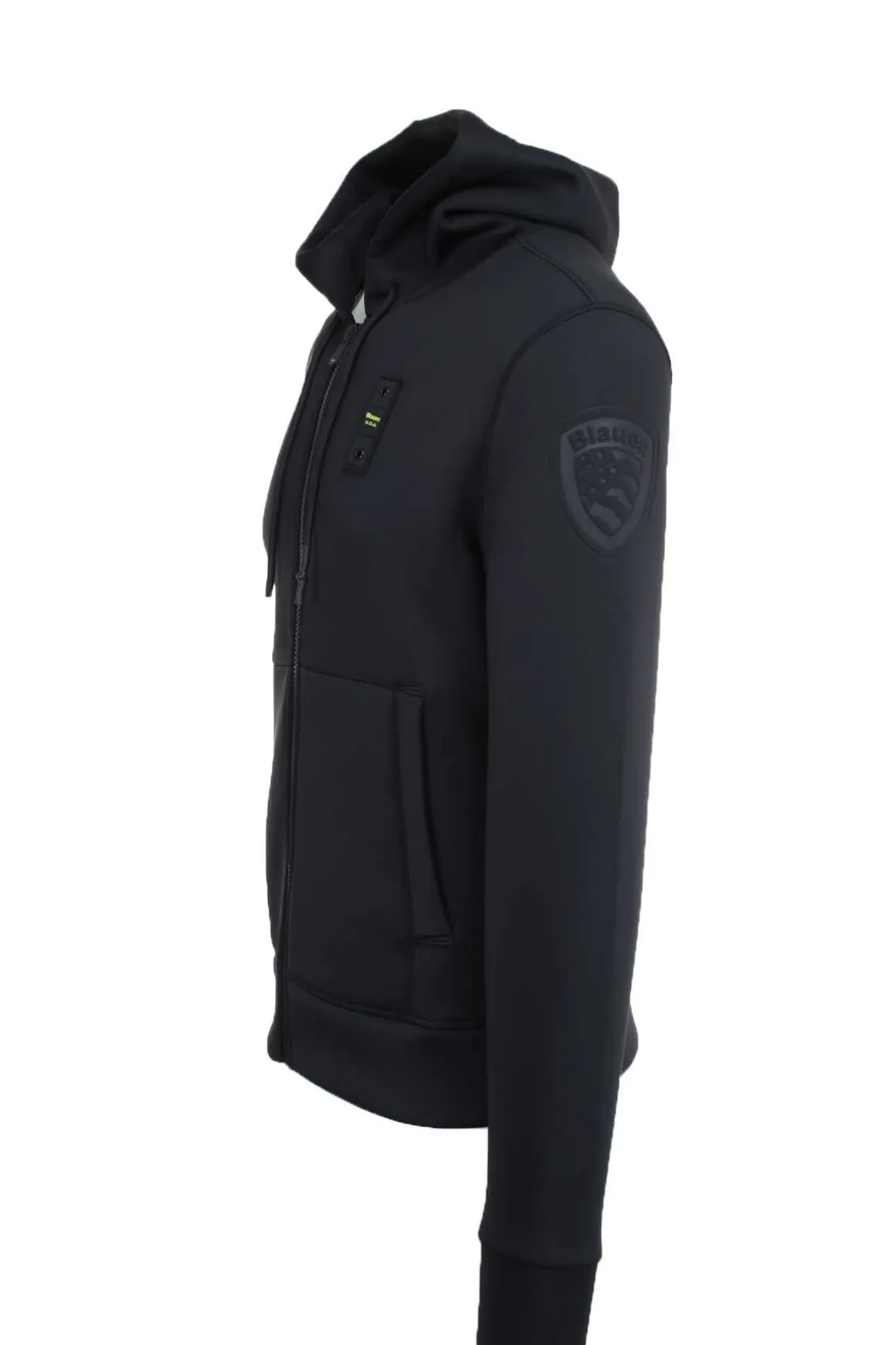 Felpa zip in neoprene con cappuccio COLBY NEOPRENE