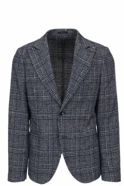 Giacca in lana a quadri