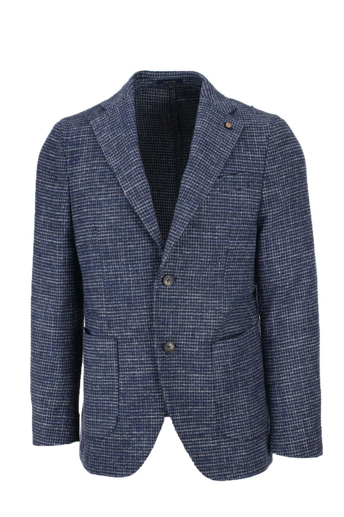 Giacca monopetto lana micro quadri