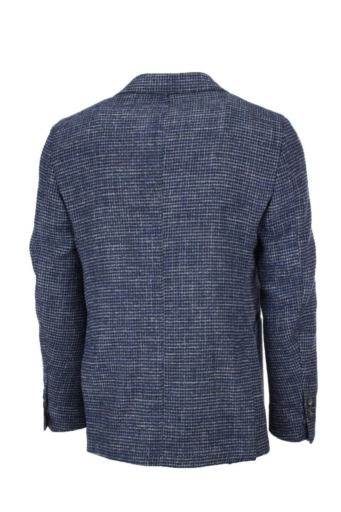Giacca monopetto lana micro quadri